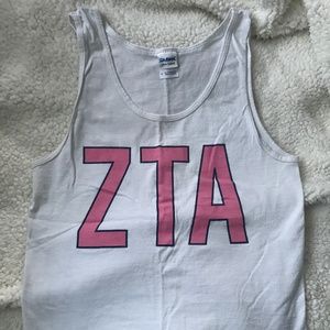 Zeta Tau Alpha bid day tank